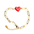 Bracelet cœur chaine trombone